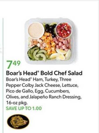 Publix Boar's head bold chef salad offer