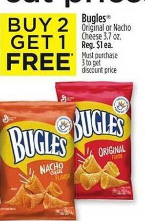 Dollar General Bugles original or nacho cheese offer
