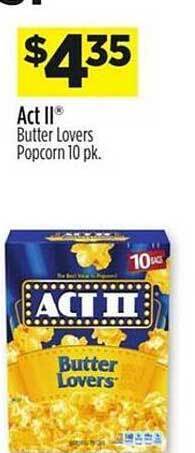 Dollar General Act ii butter lovers popcorn offer