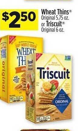 Dollar General Wheat thins original or triscuit original offer