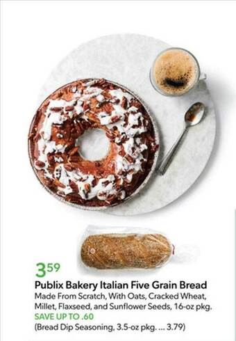 Publix Publix bakery italian five grain bread offer
