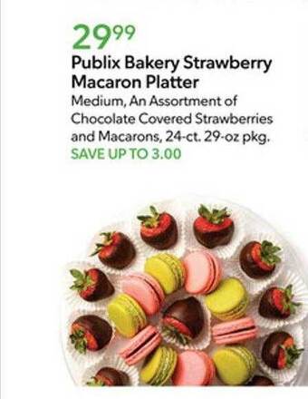 Publix Publix bakery strawberry macaron platter offer