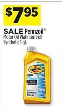 Dollar General Pennzoil motor oil offer