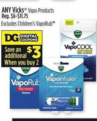 Dollar General Vicks vapo products offer