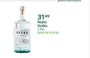 Publix Reyka vodka offer