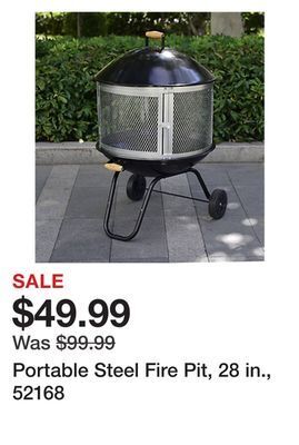 Tractor Supply Company Portable steel fire pit, 28 in., 52168 offer