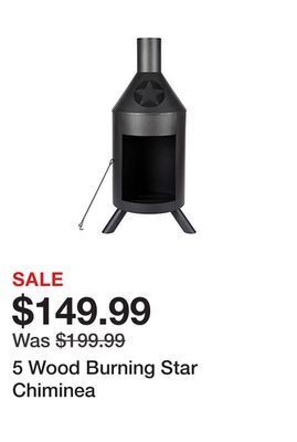 Tractor Supply Company 5 wood burning star chiminea offer
