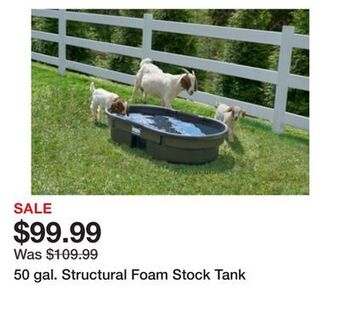 Tractor Supply Company 50 gal. structural foam stock tank offer