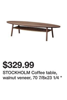 Ikea Stockholm coffee table, walnut veneer, 70 7/8x23 1/4 " offer