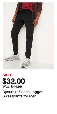 Old Navy Dynamic fleece jogger sweatpants for men offer