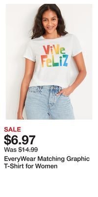 Old Navy Everywear matching graphic t-shirt for women offer