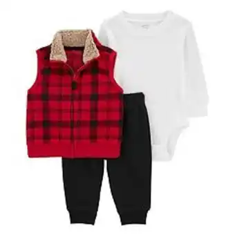 Kohl's Baby carter's 3-piece plaid vest set offer