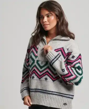 Superdry Vintage jacquard henley jumper offer