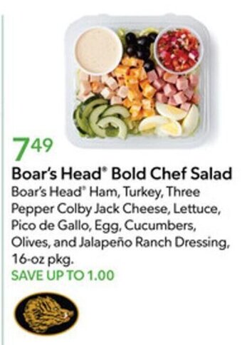 Publix Boar's Head Bold Chef Salad offer