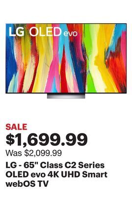 Best Buy Lg - 65" class c2 series oled evo 4k uhd smart webos tv offer