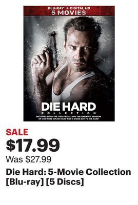 Best Buy Die hard: 5-movie collection [blu-ray] [5 discs] offer