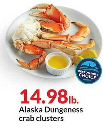 Hy-Vee Alaska dungeness crab clusters offer
