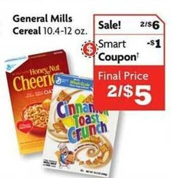 Family Dollar General mills cereal offer