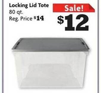 Family Dollar Locking lid tote offer