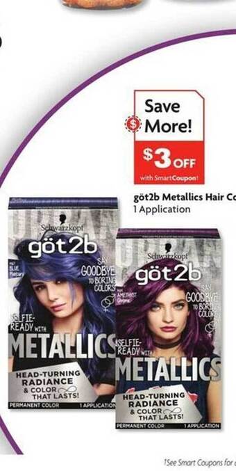 Family Dollar Göt2b metallics hair color offer