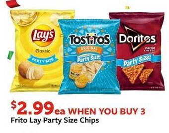 Fareway Frito lay party size chips offer