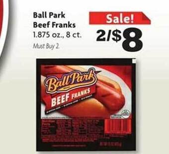Family Dollar Ball park beef franks offer