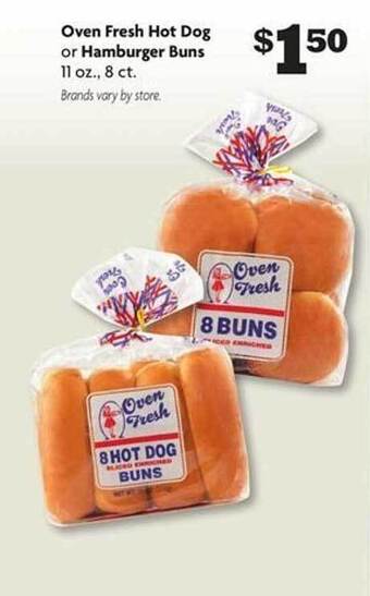 Family Dollar Oven fresh hot dog or hamburger buns offer