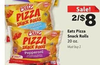 Family Dollar Eatz pizza snack rolls offer