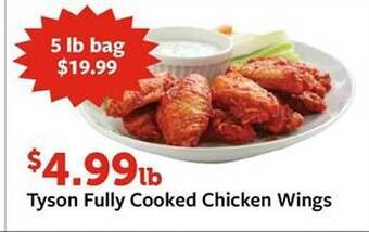 Fareway Tyson fully cooked chicken wings offer