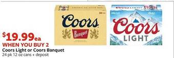 Fareway Coors light or coors banquet offer