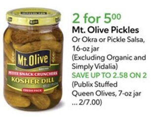 Publix Mt. Olive Pickles offer