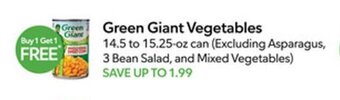 Publix Green Giant Vegetables 14.5 to 15.25 oz. can offer