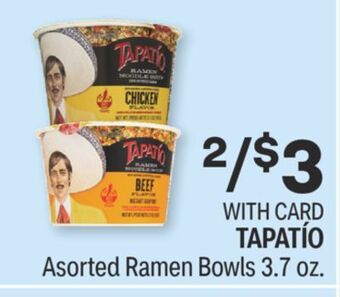 CVS Tapatío asorted ramen bowls 3.7 oz offer