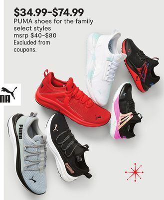 JC Penney Puma shoes for the family offer