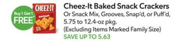 Publix Cheez-It Baked Snack Crackers offer