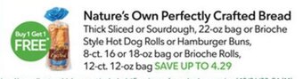Publix Nature's Own Perfectly Crafted Bread offer
