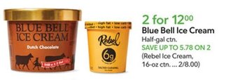 Publix Blue Bell Ice Cream offer