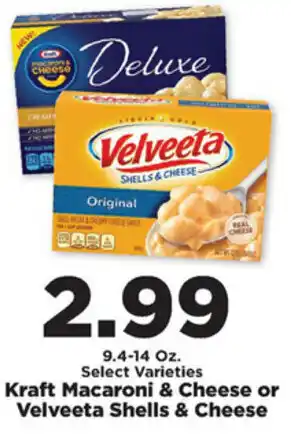 IGA Kraft Macaroni & Cheese or Velveeta Shell & Cheese offer