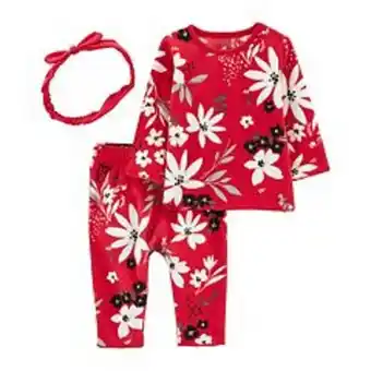 Kohl's Baby girls carter's 3-piece floral fleece pajama set offer