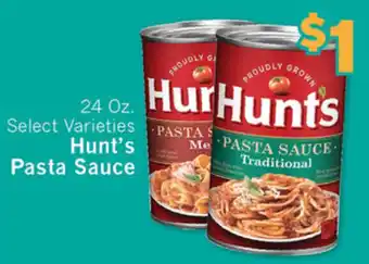 IGA Hunt's Pasta Sauce 24 oz offer