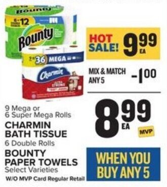 Food Lion Charmin Bath Tissue , Bounty Paper Towels offer