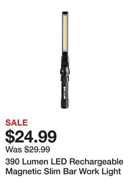 Harbor Freight Tools 390 lumen led rechargeable magnetic slim bar work light offer