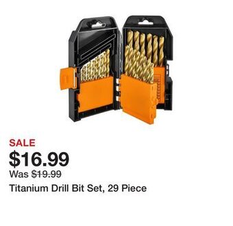 Harbor Freight Tools Titanium drill bit set, 29 piece offer