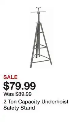 Harbor Freight Tools 2 ton capacity underhoist safety stand offer