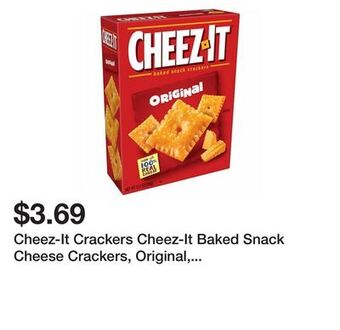 Wegmans Cheez-it crackers cheez-it baked snack cheese crackers, original, 12.4oz offer