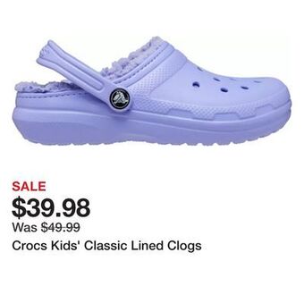 Dick's Sporting Goods Crocs kids' classic lined clogs offer