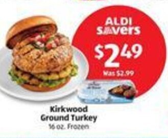 Aldi Kirkwood Ground Turkey 16 oz. frozen offer