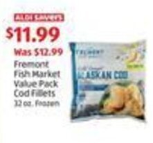 Aldi Fremont Fish Market Value Pack Cod Fillets offer