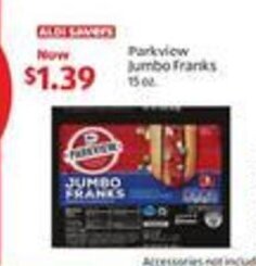 Aldi Parkview Jumbo Franks offer