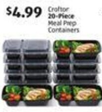 Aldi Crofton 20-Piece Meal Prep Containers offer